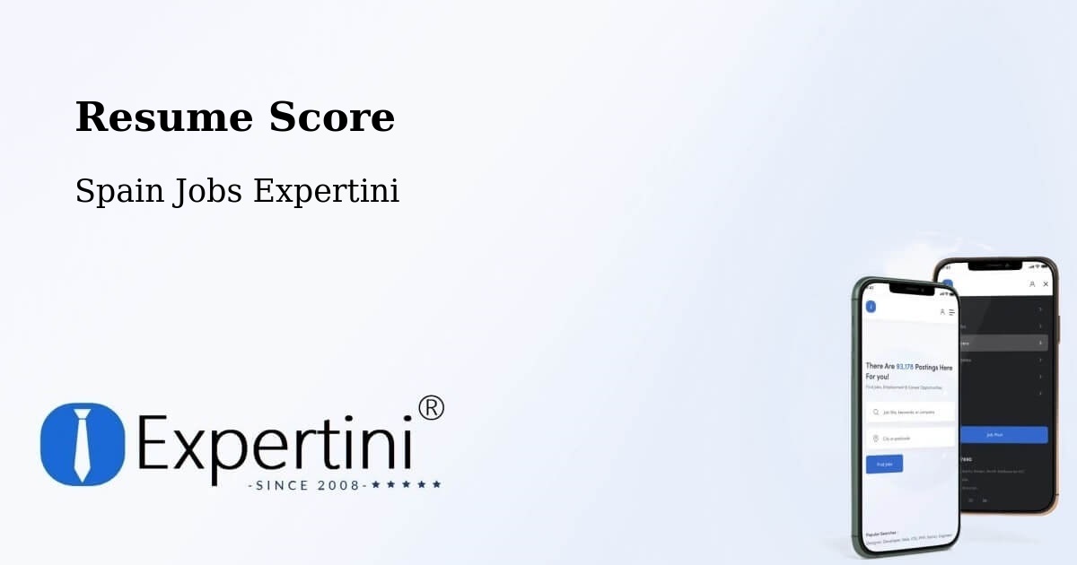 Resume Score & Job Description Match Tool – Ávila - Spain Jobs Expertini